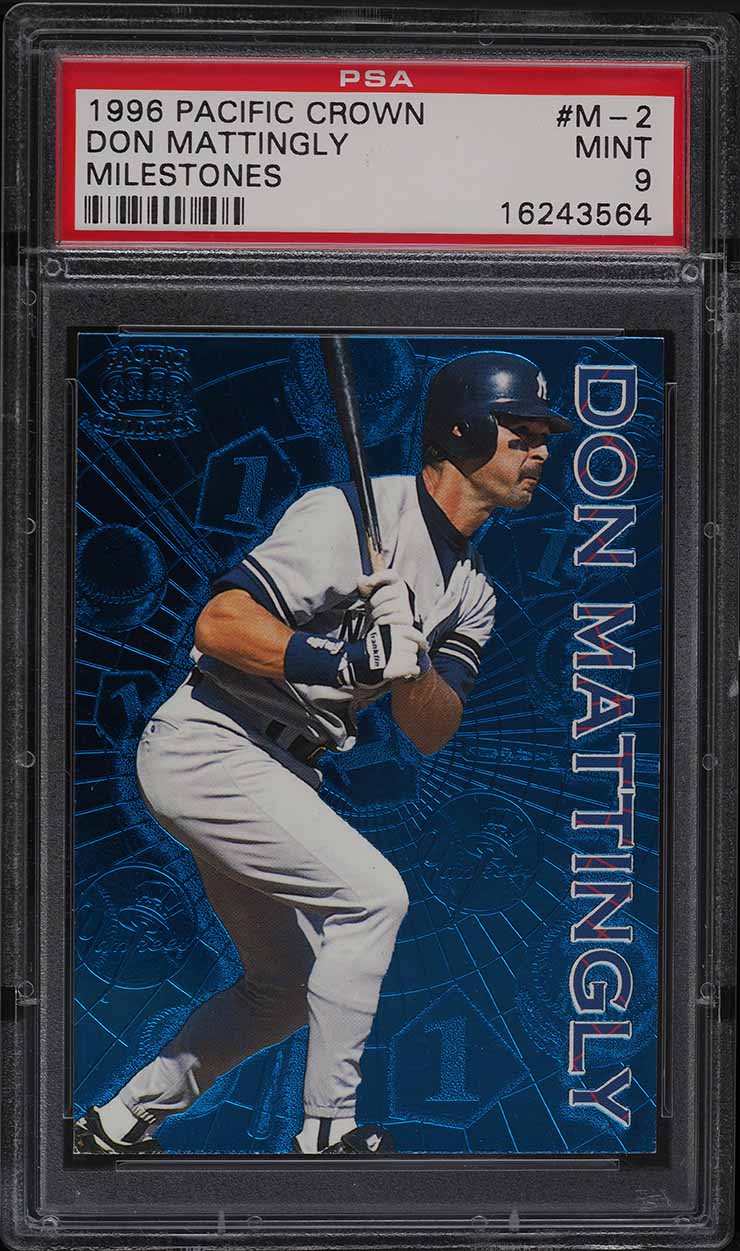 1996 Pacific Crown Milestones Don Mattingly #M-2 PSA 9 MINT