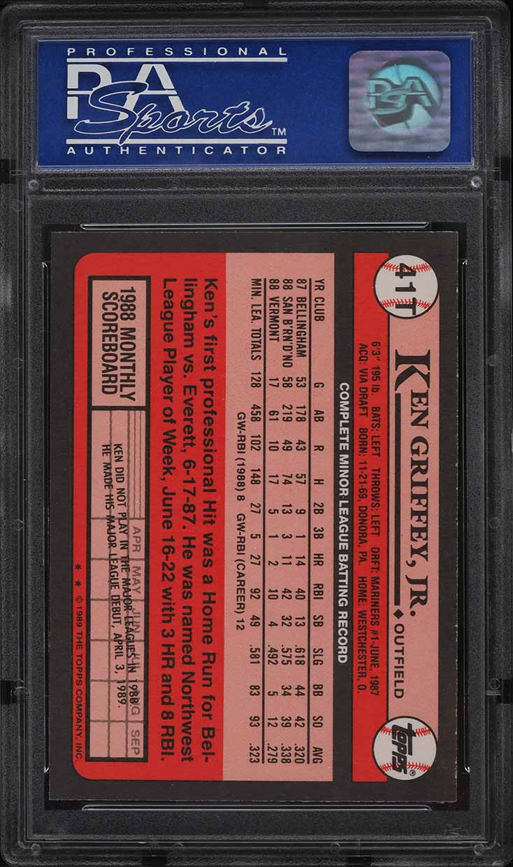 1989 Topps Traded Ken Griffey Jr. ROOKIE #41T PSA 10 GEM MINT
