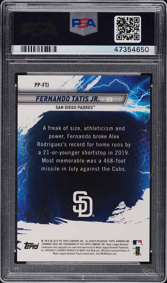 2019 Bowman's Best Atomic Refractor Fernando Tatis Jr. ROOKIE #PP-FTJ PSA 10 GEM