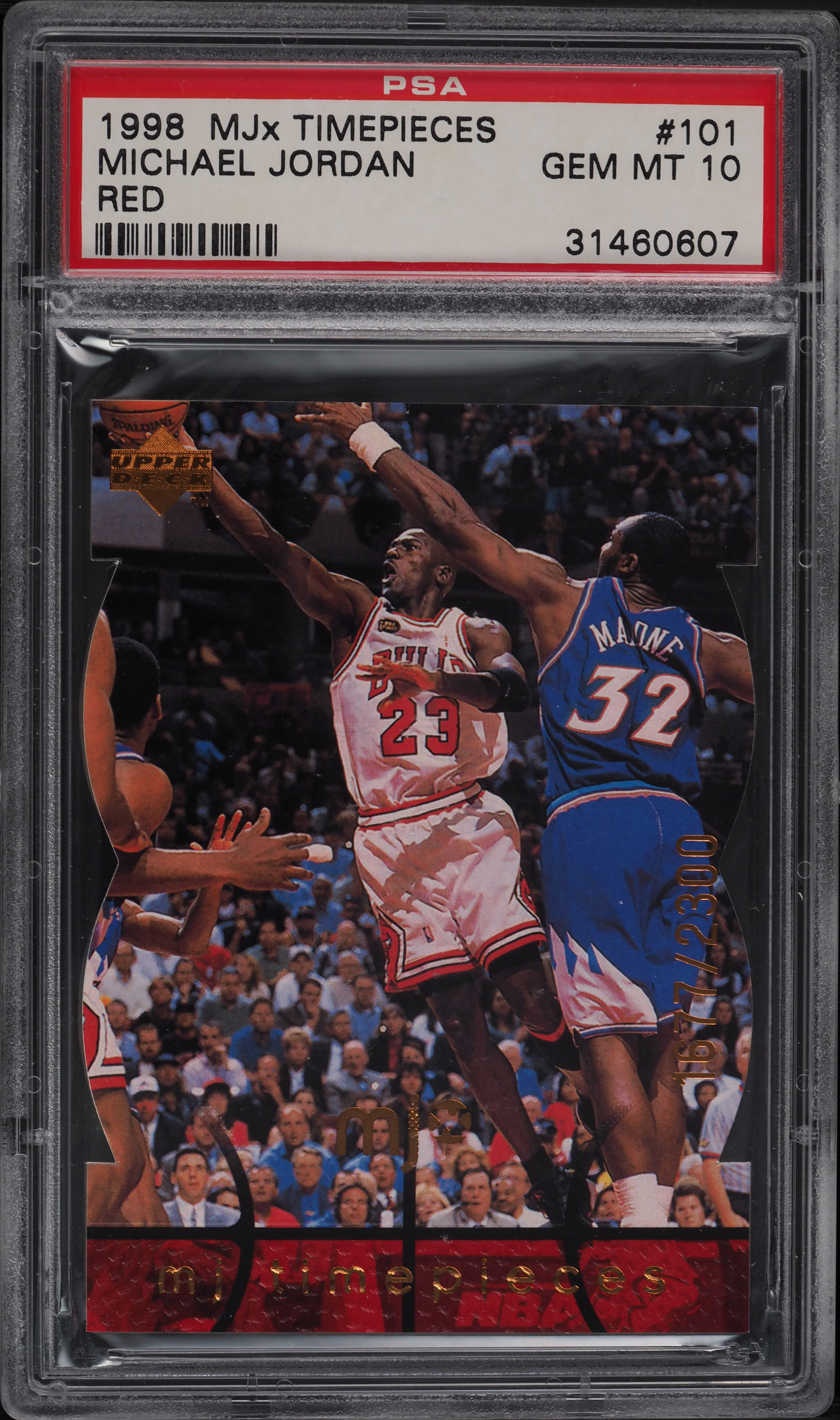 1998 Upper Deck MJx Timepieces Red Michael Jordan /2300 #101 PSA
