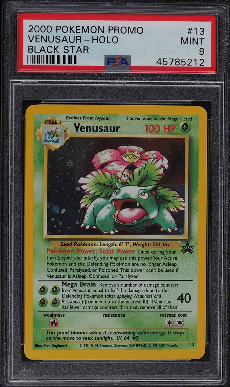 2000 Pokemon Black Star Promo Holo Venusaur #13 PSA 9 MINT