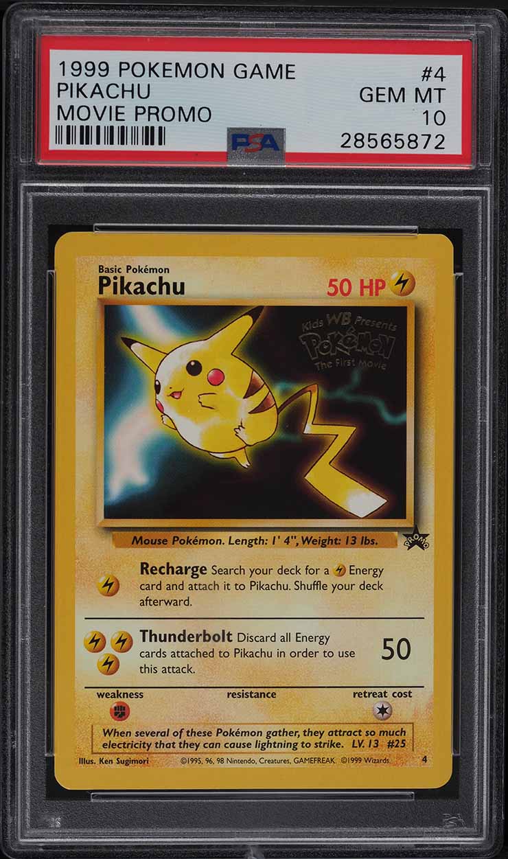 1999 Pokemon Movie Promo Pikachu #4 PSA 10 GEM MINT