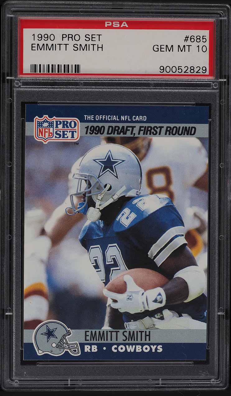 1990 Pro Set Football Emmitt Smith ROOKIE #685 PSA 10 GEM MINT