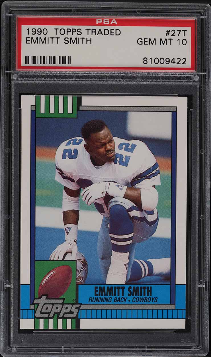 1990 Topps Traded Emmitt Smith ROOKIE #27T PSA 10 GEM MINT