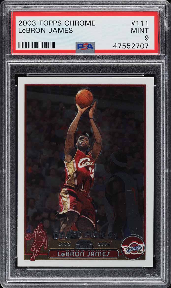 2003 Topps Chrome LeBron James ROOKIE #111 PSA 9 MINT