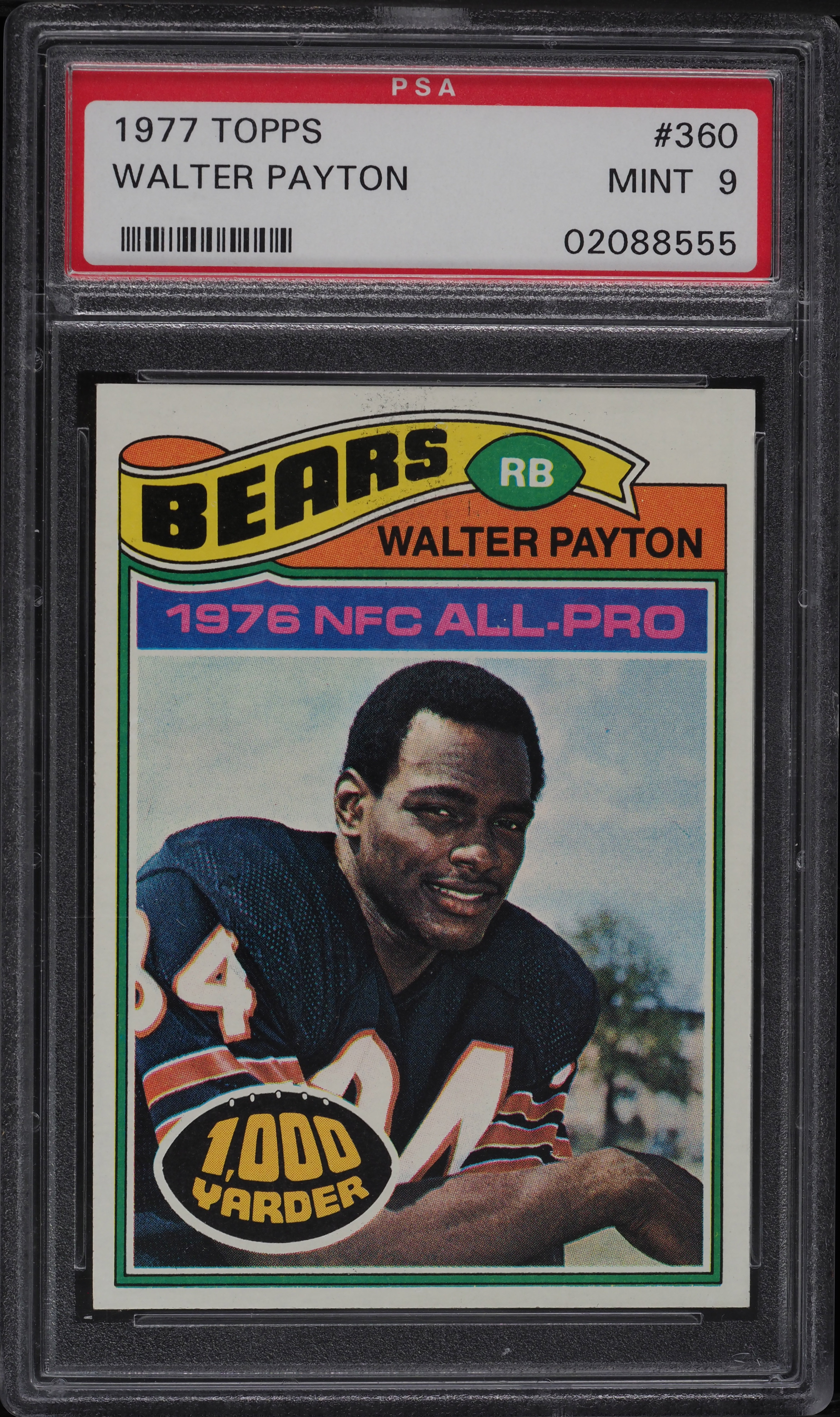 1977 Topps Football Walter Payton ALL-PRO #360 PSA 9 MINT on