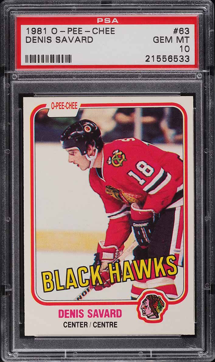 1981 O-Pee-Chee Hockey Denis Savard ROOKIE #63 PSA 10 GEM MINT
