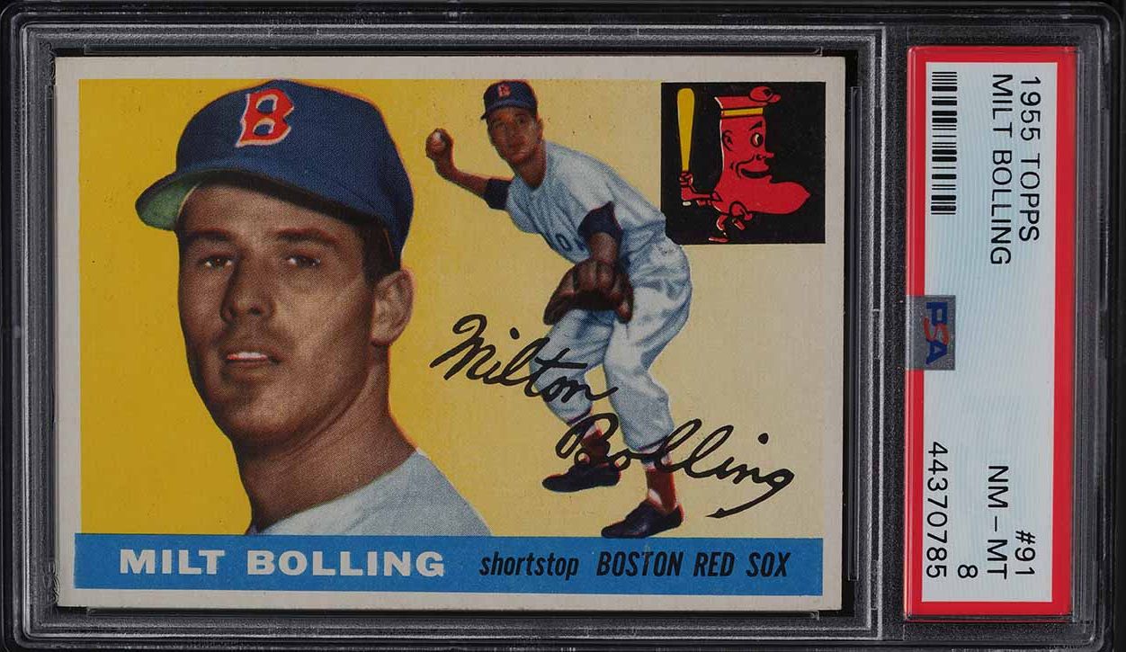1955 Topps Milt Bolling #91 PSA 8 NM-MT