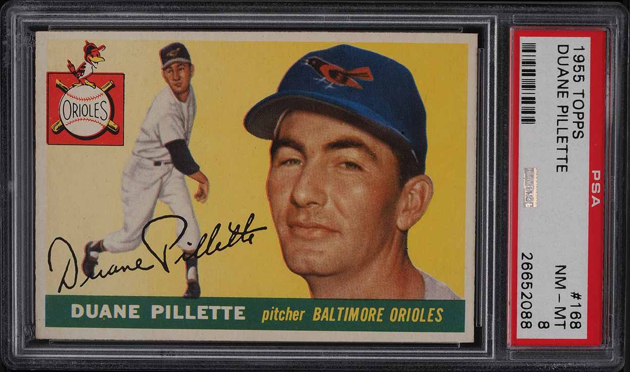 1955 Topps Duane Pillette #168 PSA 8 NM-MT