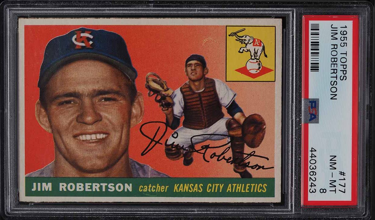 1955 Topps Jim Robertson #177 PSA 8 NM-MT