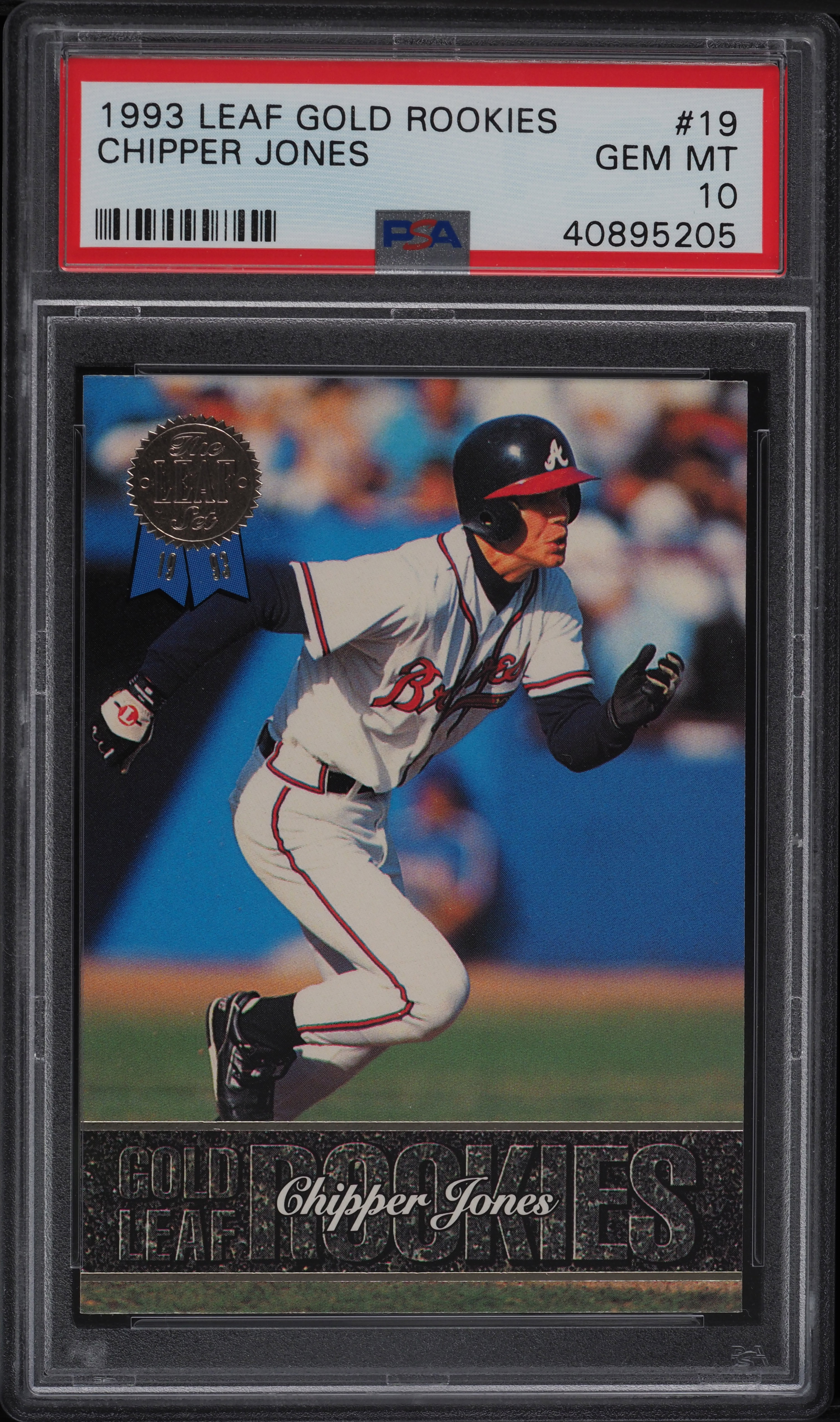 1993 Leaf Gold Rookies Chipper Jones ROOKIE #19 PSA 10 GEM MINT on