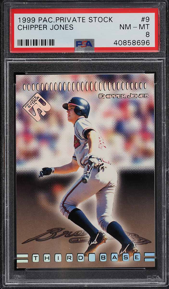 1999 Pacific Private Stock Chipper Jones #9 PSA 8 NM-MT
