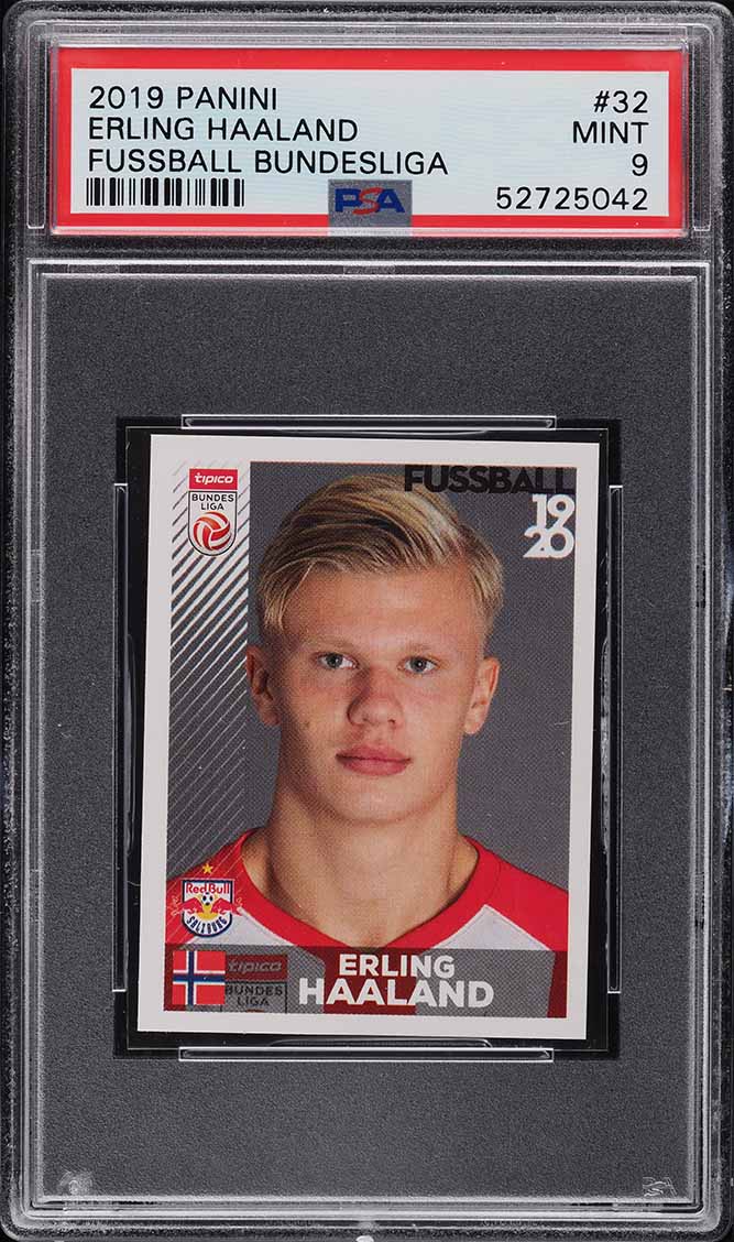 2019 Panini Bundesliga Soccer Erling Haaland ROOKIE RC #32 PSA 9