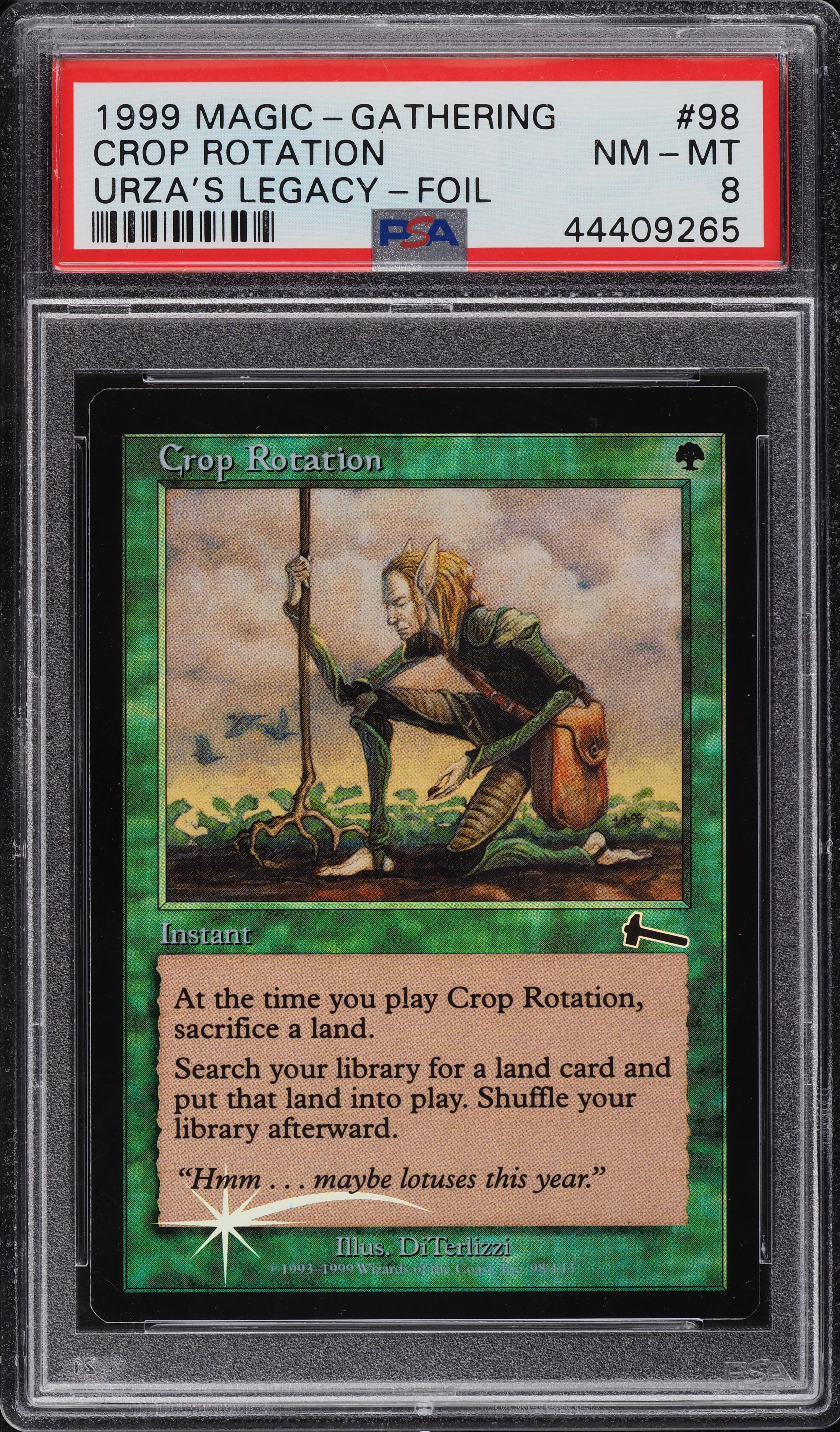 1999 Magic The Gathering MTG Urza's Legacy Foil Crop Rotation #98