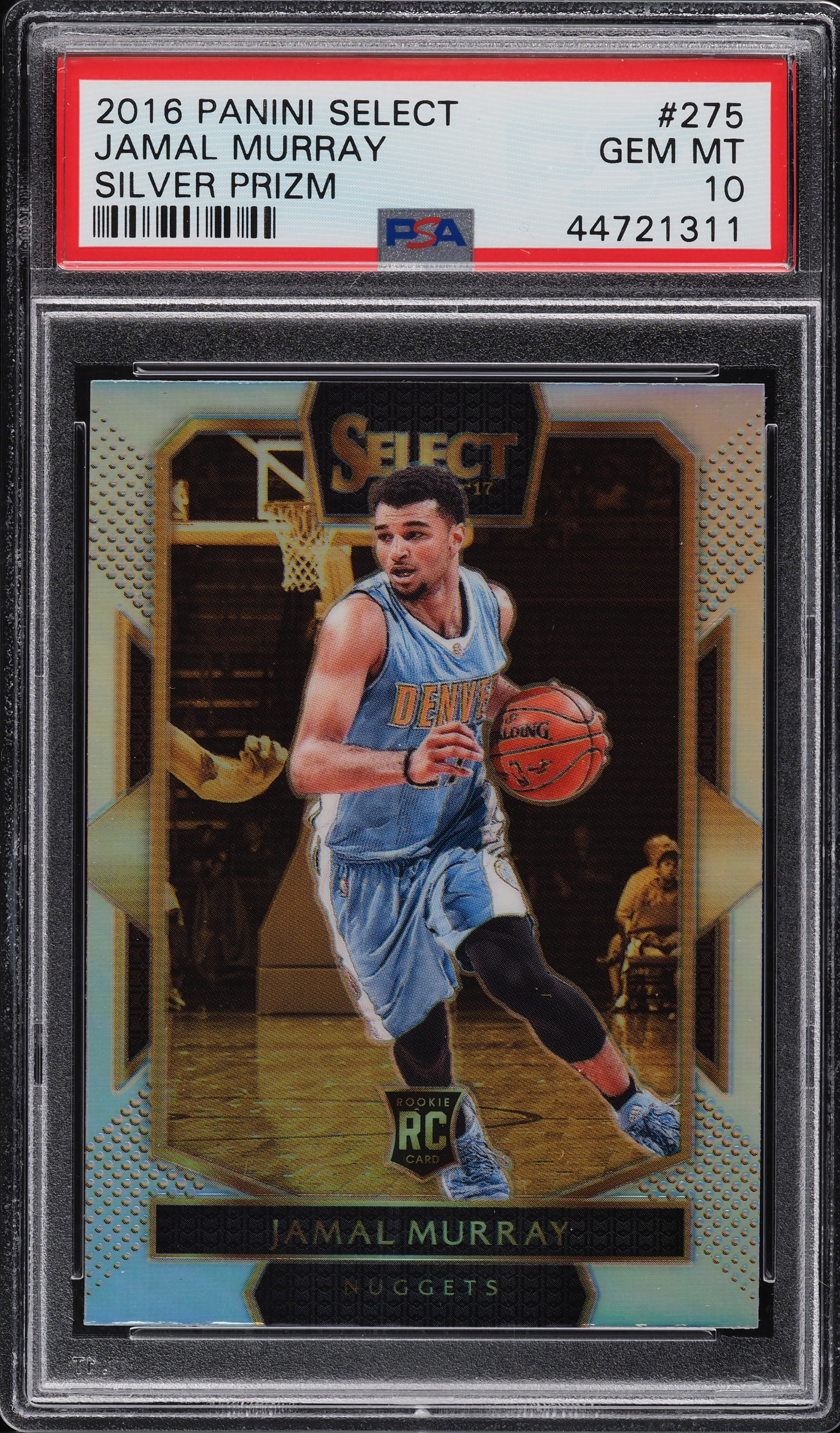 2016 Select Courtside Silver Prizm Jamal Murray ROOKIE #275 PSA 10