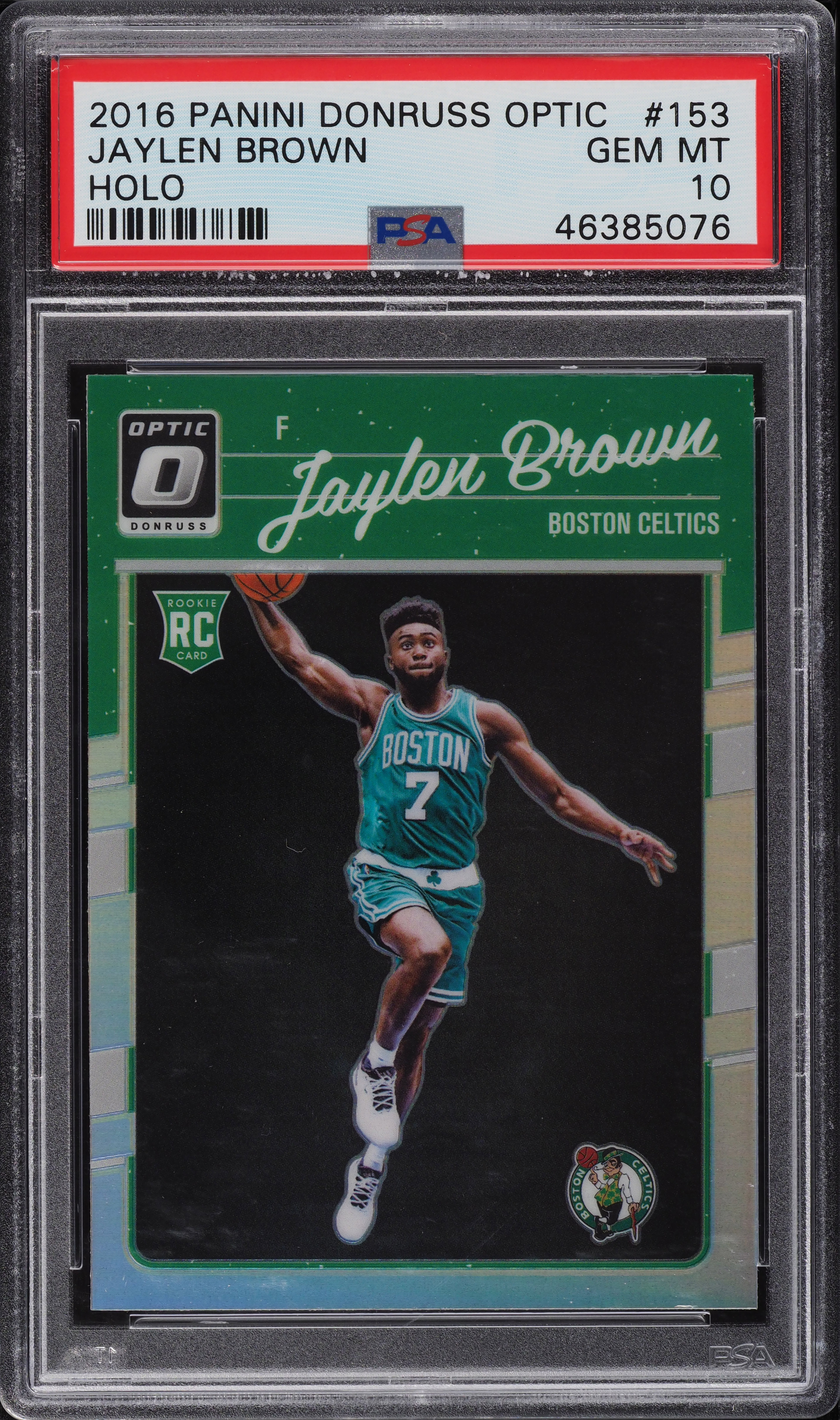 2016 Donruss Optic Holo Jaylen Brown ROOKIE #153 PSA 10 GEM MINT 