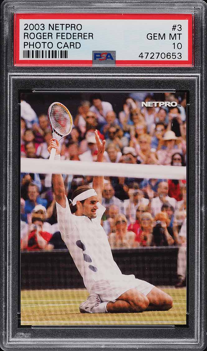 2003 Netpro Tennis Photo Card Roger Federer ROOKIE RC #3 PSA 10
