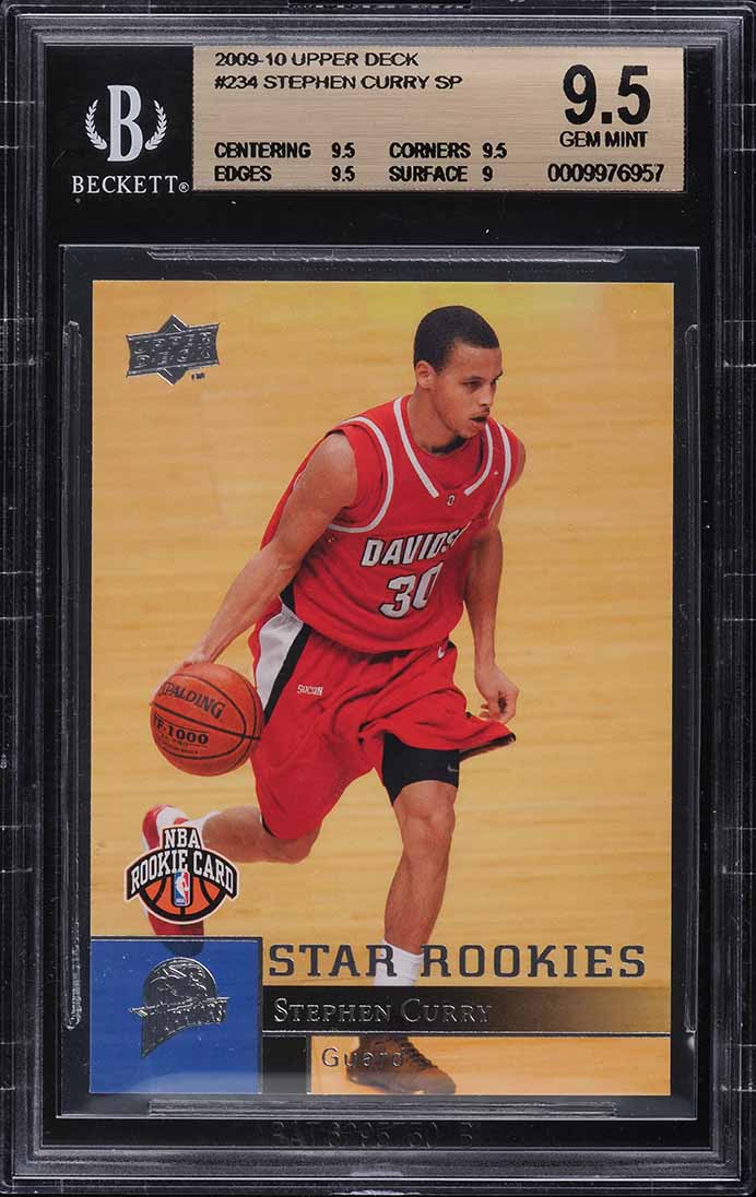 2009 Upper Deck Basketball Stephen Curry SP ROOKIE #234 BGS 9.5 GEM MINT