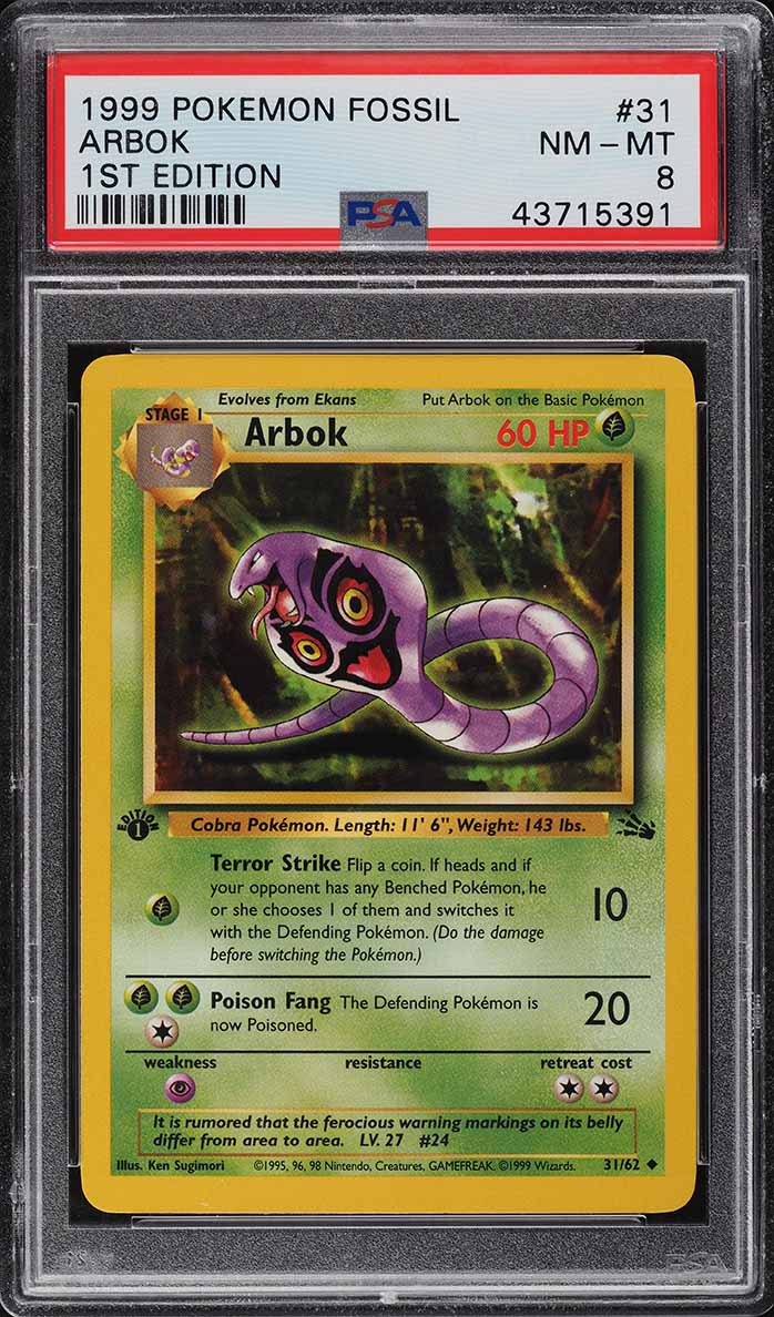 first edition arbok pokemon card - Sandstorm your opponent takes 2 Prize cards. Koga's Arbok [1st Edition] #25