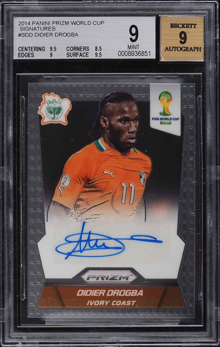 2014 Panini Prizm World Cup Signatures Didier Drogba AUTO #SDD BGS