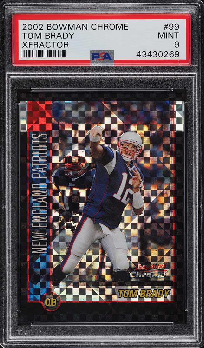 2002 Bowman Chrome Xfractor Tom Brady /250 #99 PSA 9 MINT
