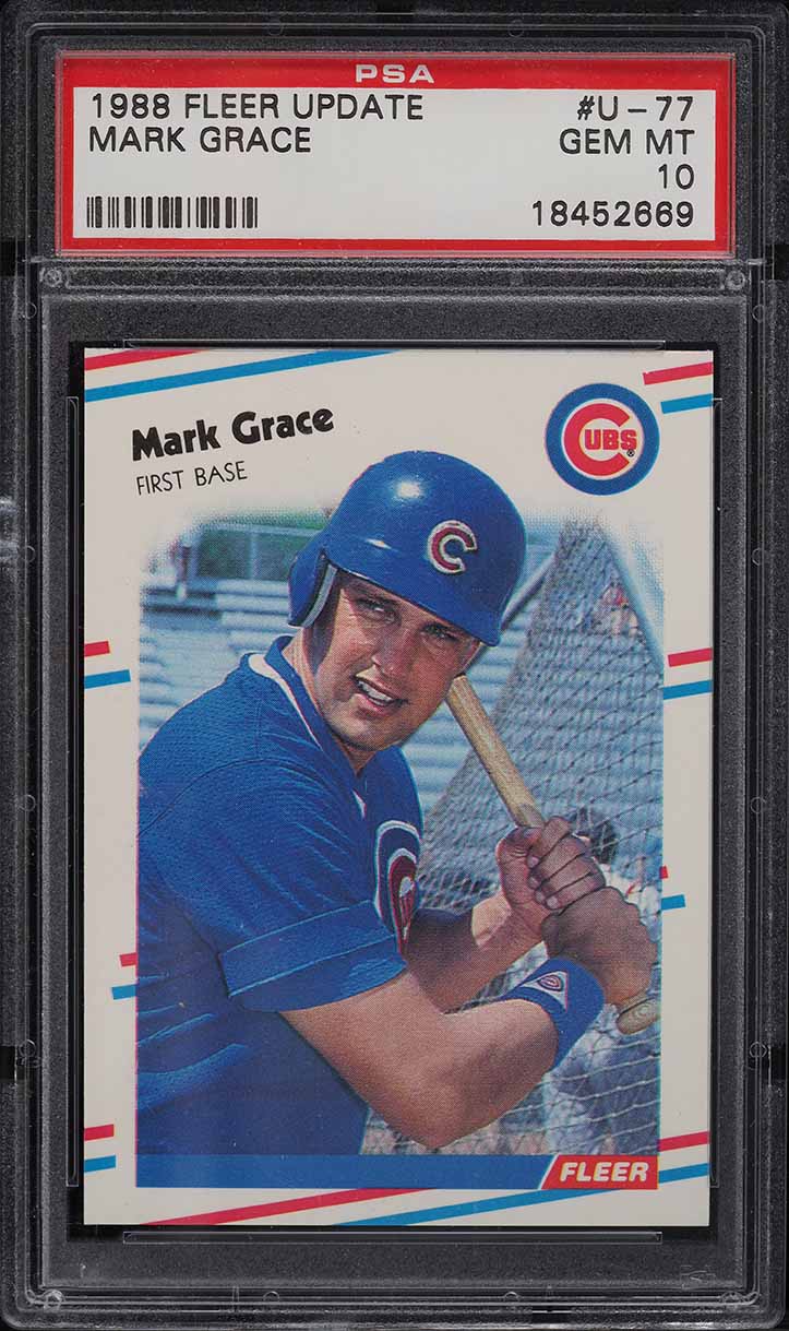 1988 Fleer Update Mark Grace ROOKIE #U-77 PSA 10 GEM MINT