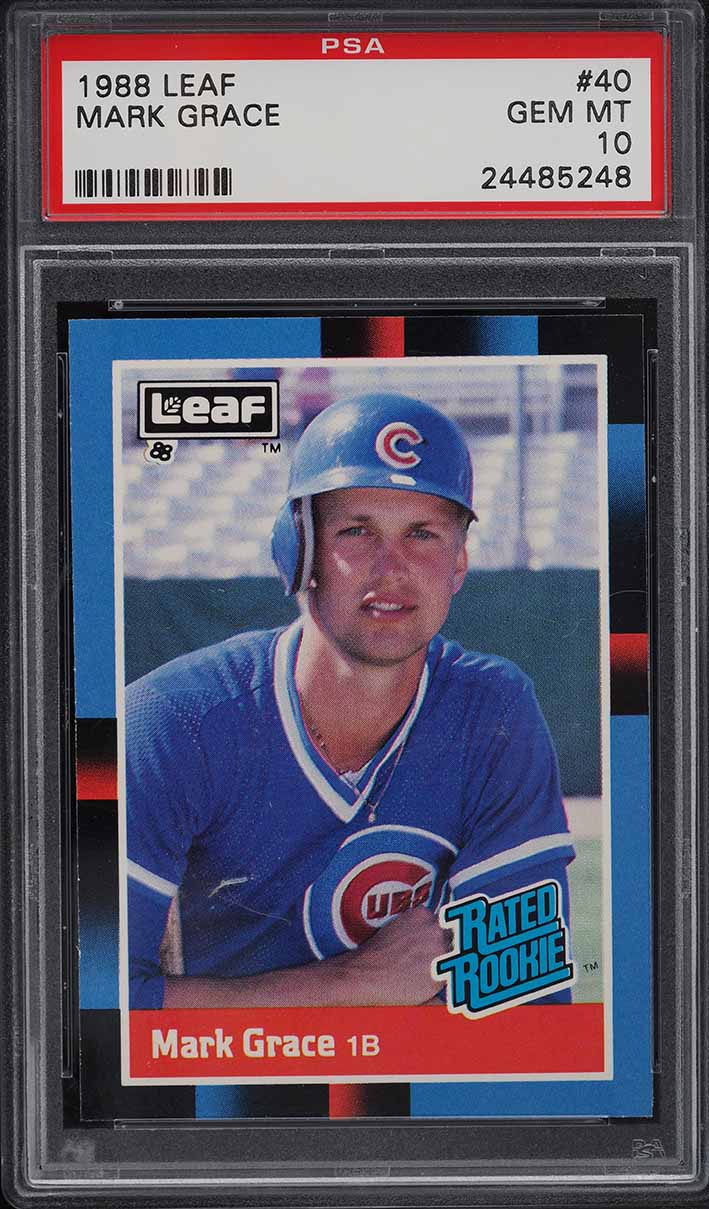 1988 Leaf Mark Grace ROOKIE #40 PSA 10 GEM MINT