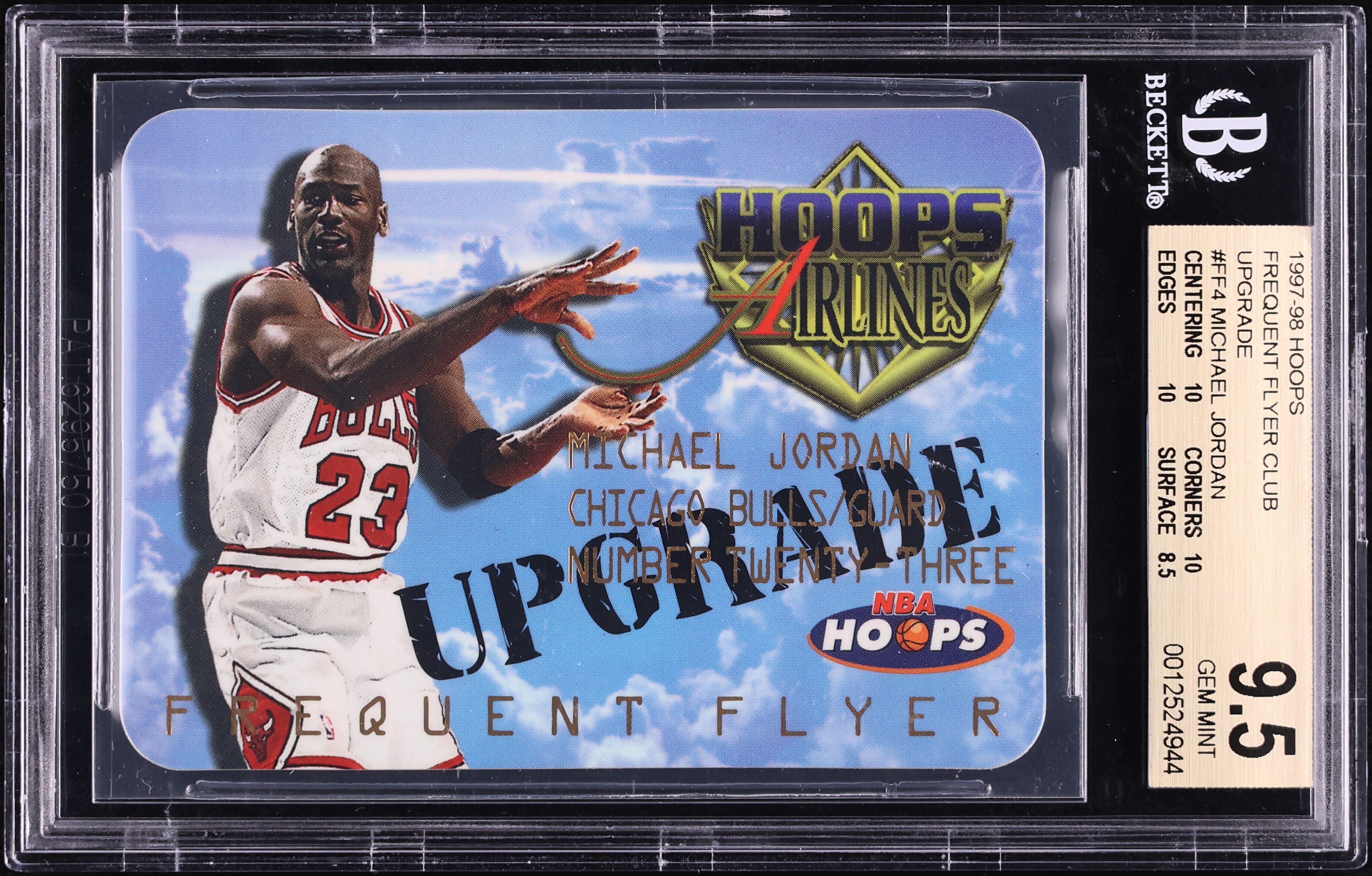 1997 Hoops Frequent Flyer Club Upgrade Michael Jordan #FF4 BGS 9.5
