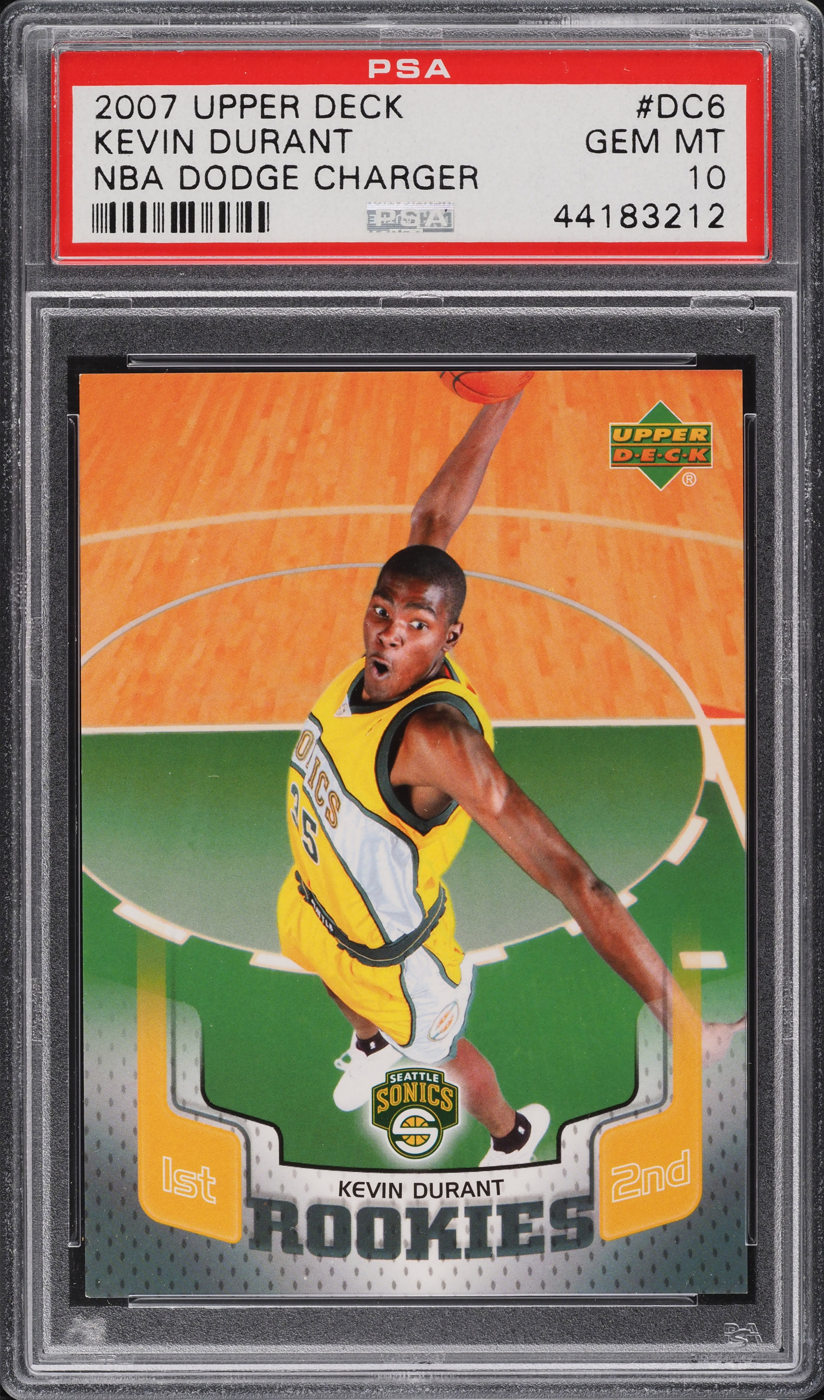 2007 Upper Deck NBA Dodge Charger Kevin Durant ROOKIE RC #DC6 PSA