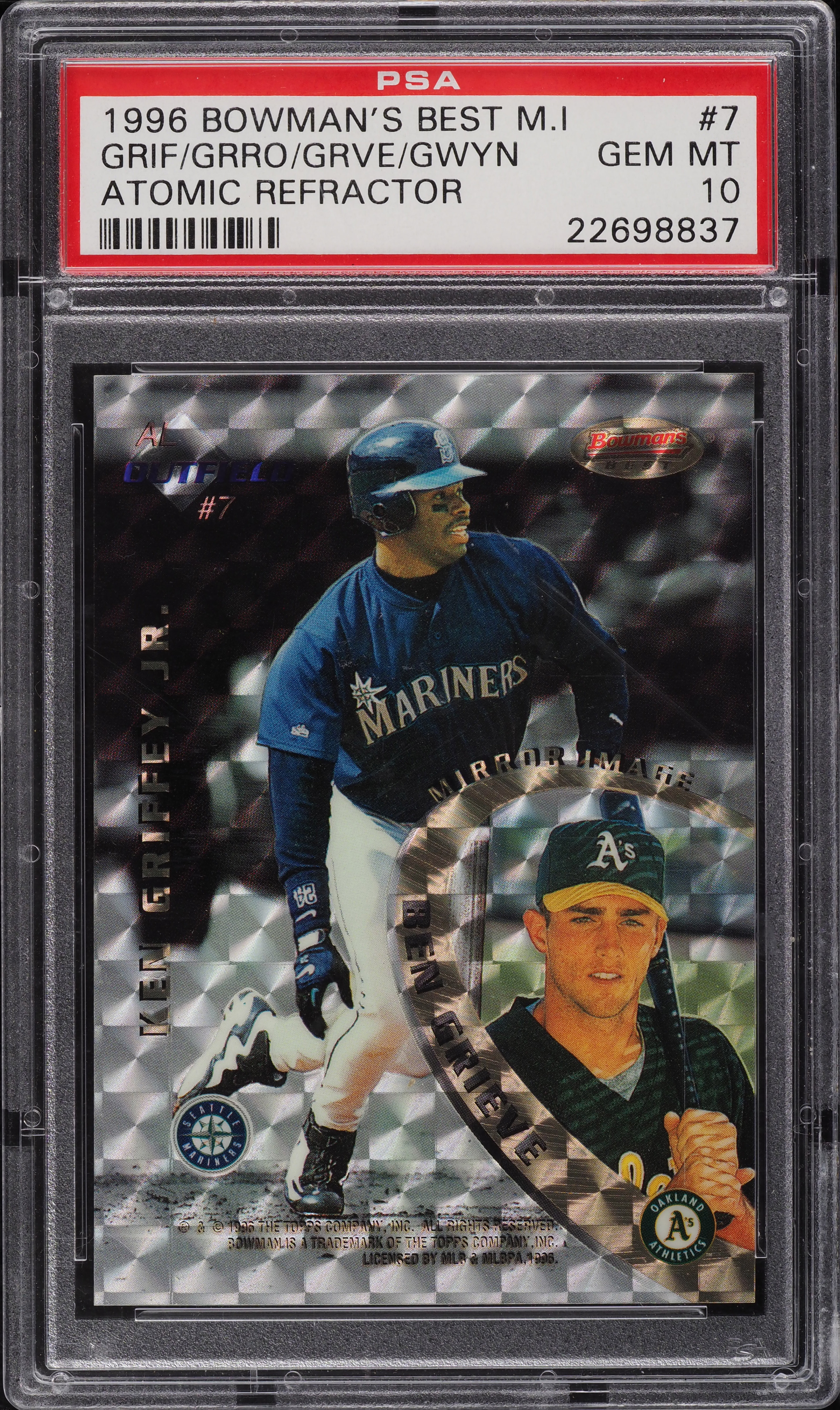 1996 Bowman's Best Mirror Image Atomic Refractor Ken Griffey Jr