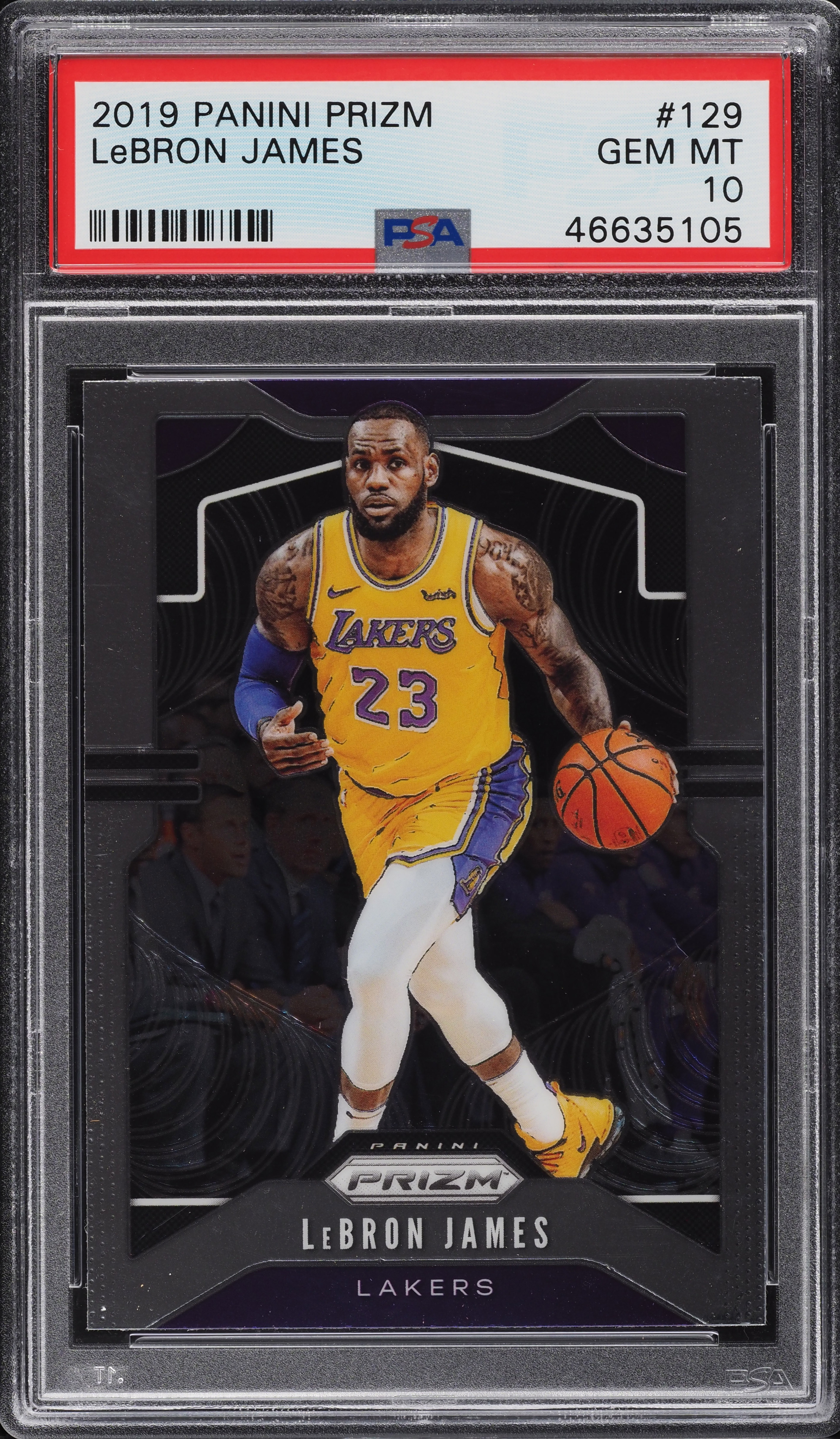 2019 Panini Prizm LeBron James #129 PSA 10 GEM MINT on Fanatics