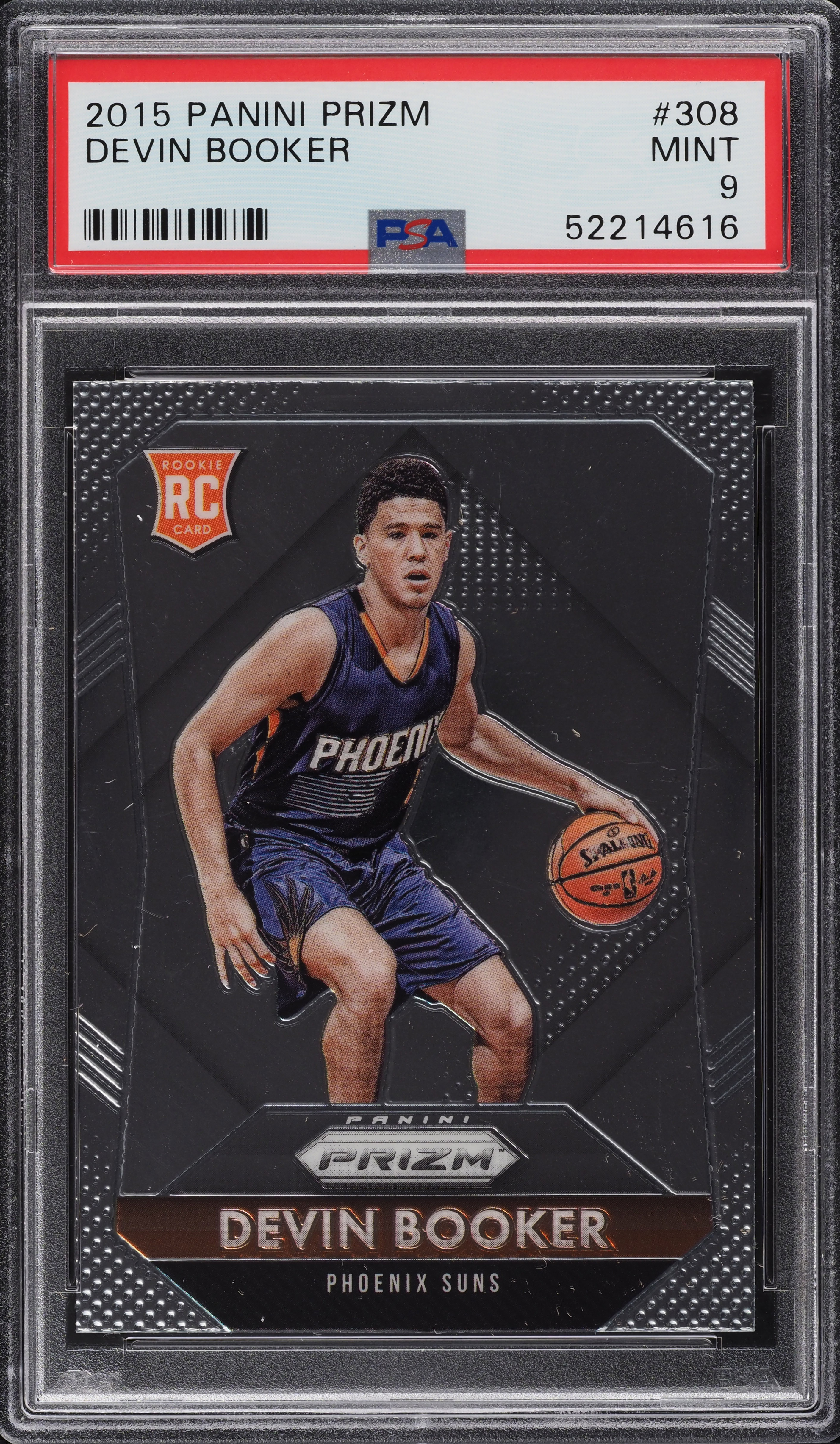 2015 Panini Prizm Devin Booker ROOKIE #308 PSA 9 MINT on Fanatics
