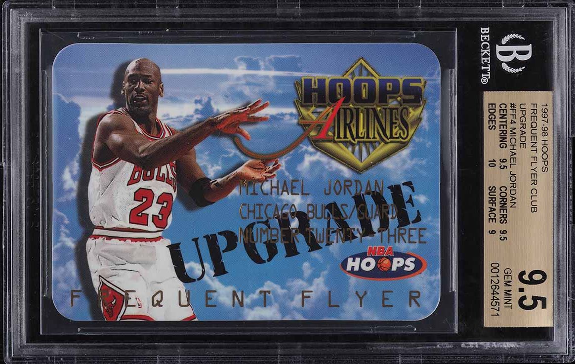 1997 Hoops Frequent Flyer Club Upgrade Michael Jordan #FF4 BGS 9.5 GEM MINT