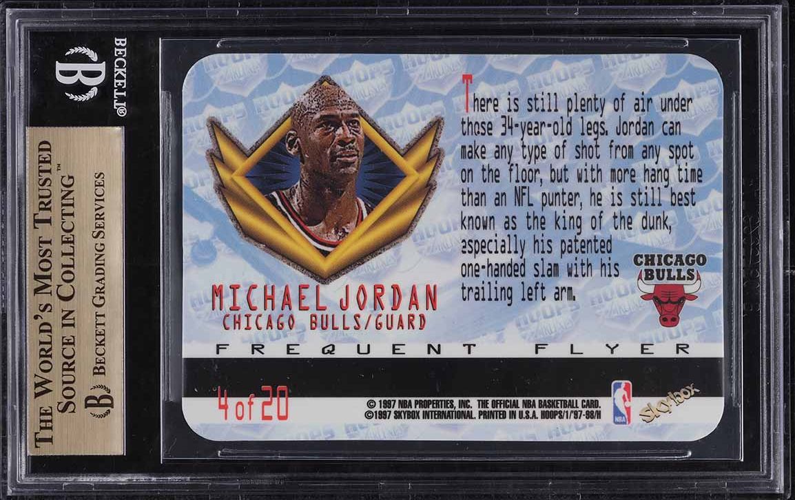 1997 Hoops Frequent Flyer Club Upgrade Michael Jordan #FF4 BGS 9.5 GEM MINT