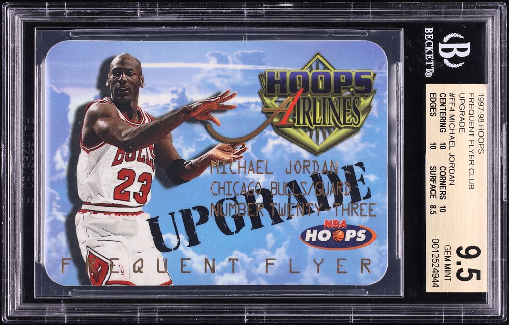 1997 Hoops Frequent Flyer Club Upgrade Michael Jordan #FF4 BGS 9.5