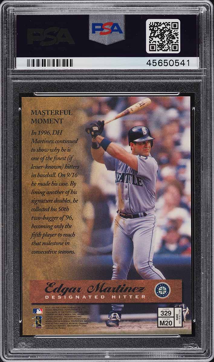 1997 Finest Refractor Edgar Martinez #329 PSA 9 MINT