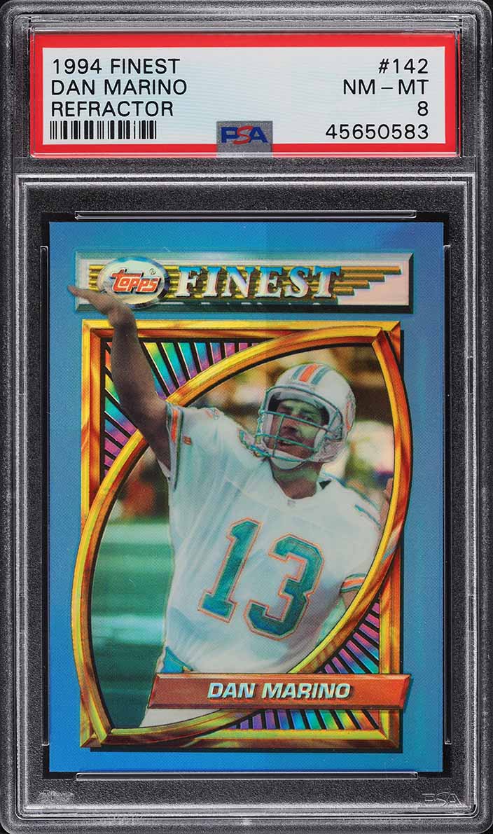 1994 Finest Refractor Dan Marino #142 PSA 8 NM-MT