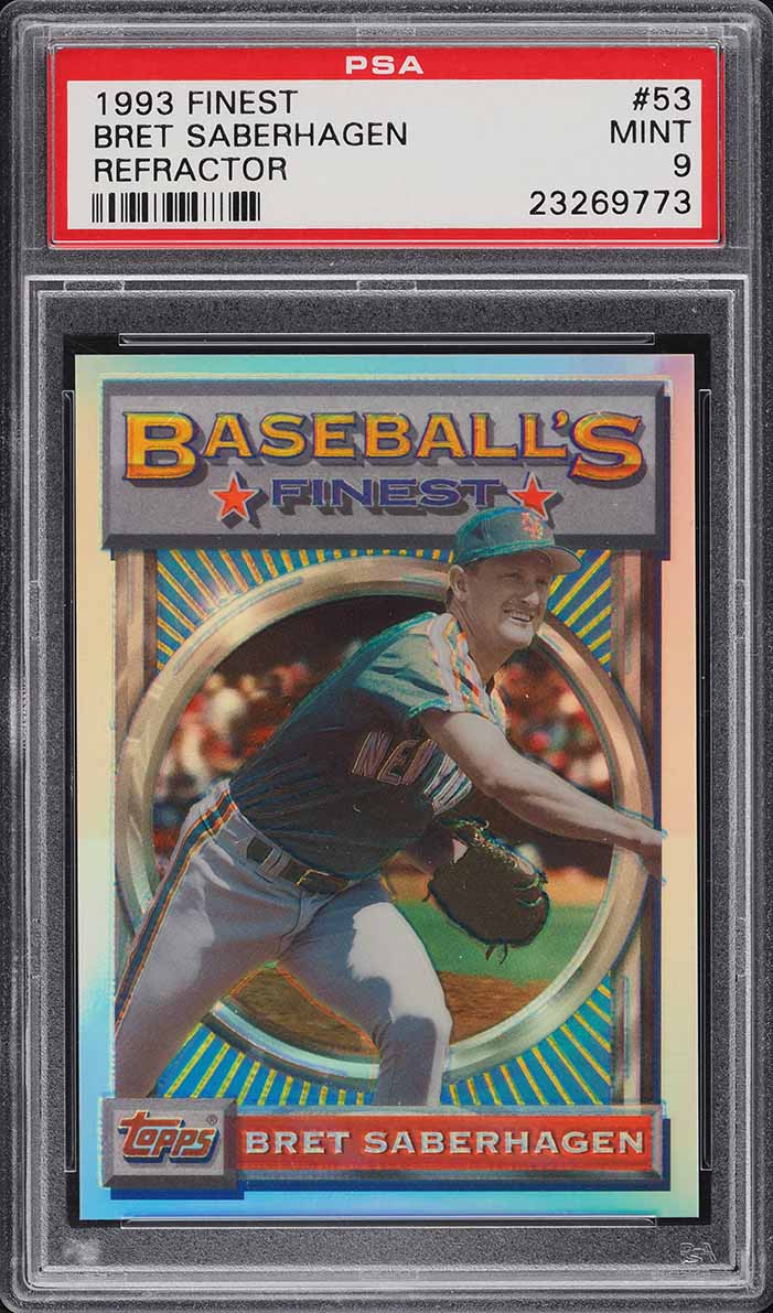 1993 Finest Refractor Bret Saberhagen #53 PSA 9 MINT