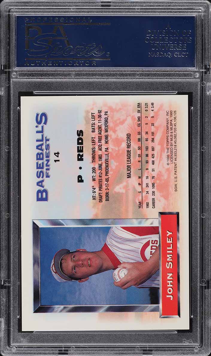1993 Finest Refractor John Smiley #14 PSA 9 MINT