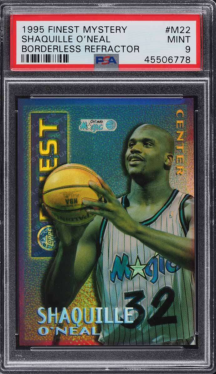 1995 Finest Mystery Borderless Refractor Shaquille O'Neal #M22 PSA 9 MINT