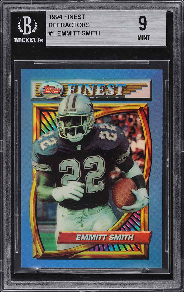 1994 Finest Refractor Emmitt Smith #1 BGS 9 MINT