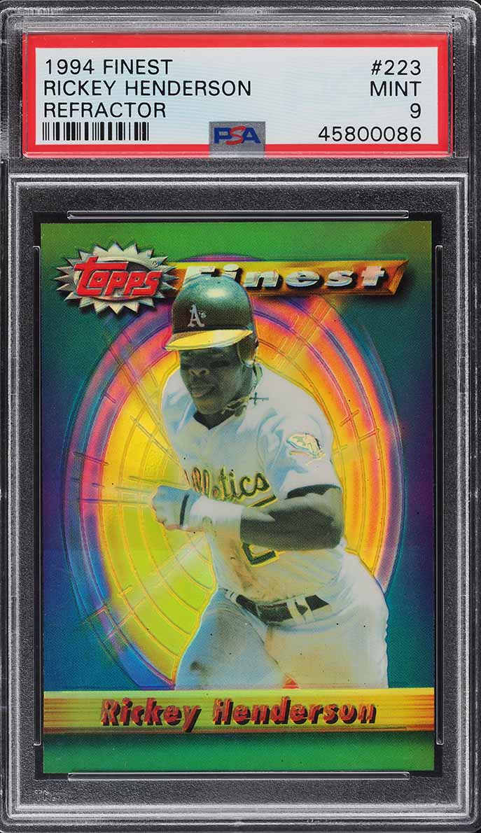 1994 Finest Refractor Rickey Henderson #223 PSA 9 MINT