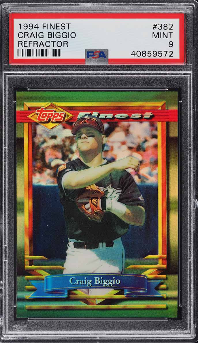 1994 Finest Refractor Craig Biggio #382 PSA 9 MINT