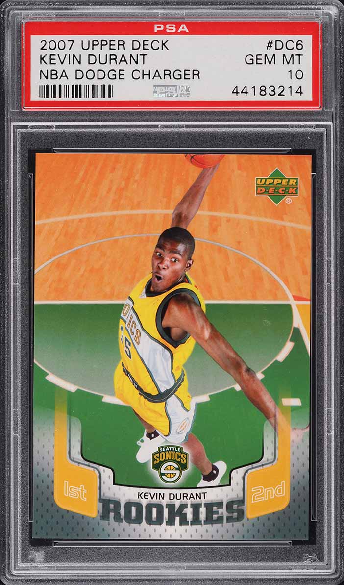 2007 Upper Deck NBA Dodge Charger Kevin Durant ROOKIE RC #DC6 PSA 10 GEM MINT