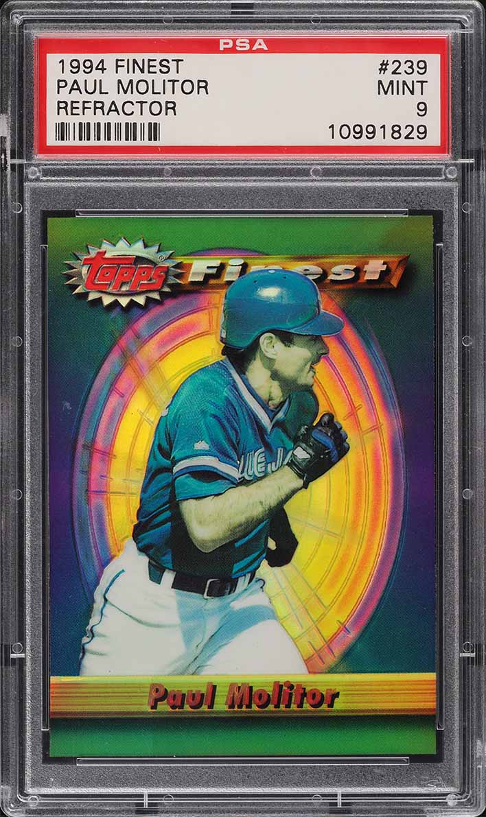 1994 Finest Refractor Paul Molitor #239 PSA 9 MINT