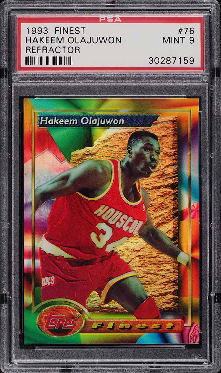 1993 Finest Refractor Hakeem Olajuwon #76 PSA 9 MINT