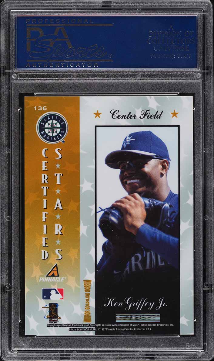 1997 Pinnacle Certified Mirror Gold Ken Griffey Jr. /30 #136 PSA 9