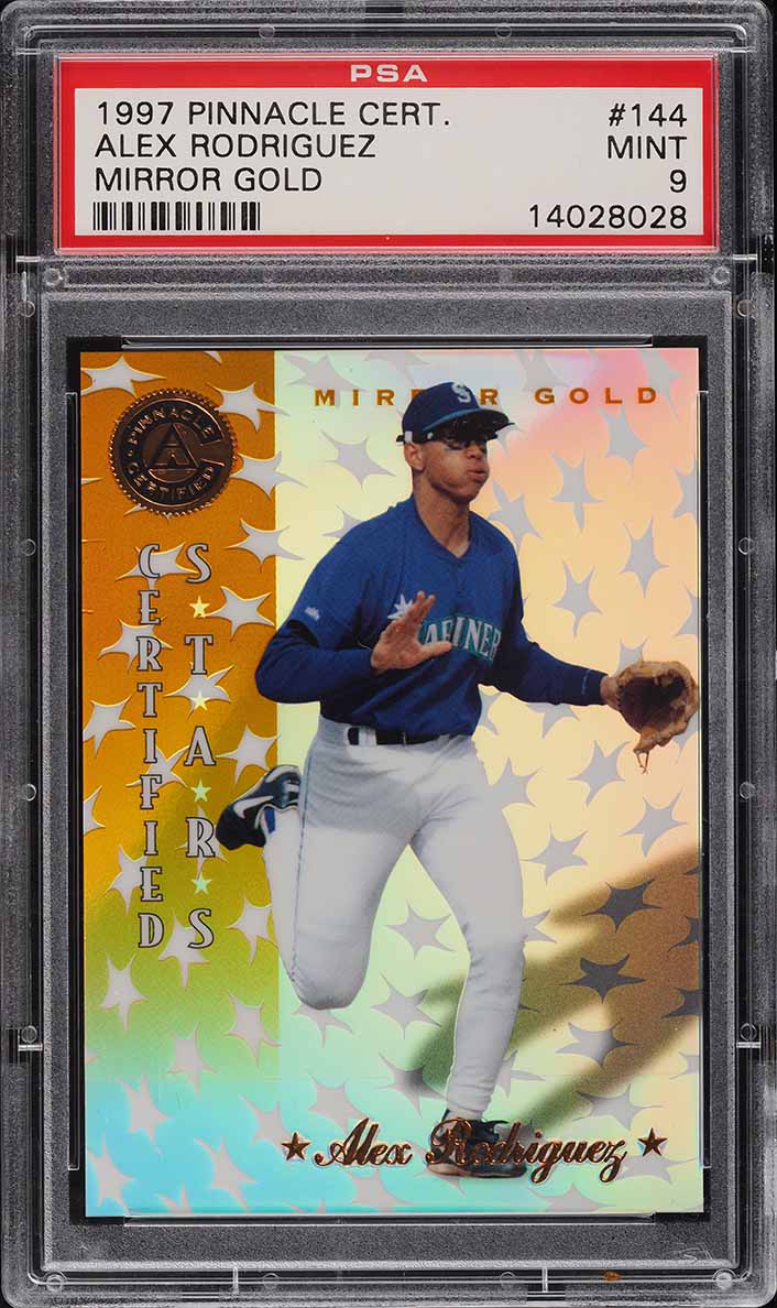 1997 Pinnacle Certified Mirror Gold Alex Rodriguez #144 PSA 9 MINT