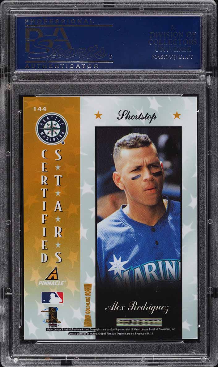 1997 Pinnacle Certified Mirror Gold Alex Rodriguez #144 PSA 9 MINT