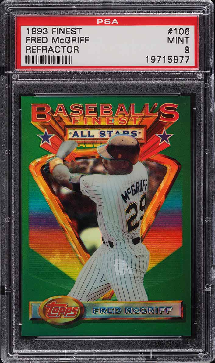 1993 Finest Refractor Fred McGriff ALL-STAR #106 PSA 9 MINT